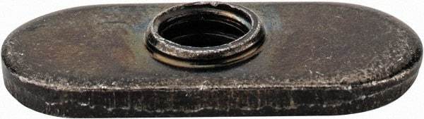 80/20 Inc. - 0.443" Wide, 1" High, Open Shelving 1/4-20 Centered Black Zinc T-Nut - Zinc, Use with Series 10 - USA Tool & Supply