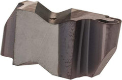 Kennametal - 3062NR K Grade KCU25, 3.18mm Cutting Width Carbide Grooving Insert - 0.15" Max Depth of Cut, Right Hand, 1/16" Corner Radius, AlTiN Finish - USA Tool & Supply