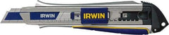 Irwin - Snap Utility Knife - Silver & Blue Handle - USA Tool & Supply