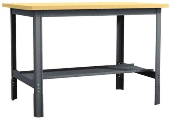 Value Collection - 60 Wide x 24" Deep x 29" High, Flakeboard Workbench - Comfort Edge, Adjustable Height Legs - USA Tool & Supply