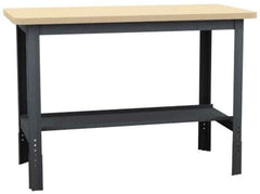 Value Collection - 60 Wide x 24" Deep x 29" High, Laminated Plastic Workbench - Comfort Edge, Adjustable Height Legs - USA Tool & Supply