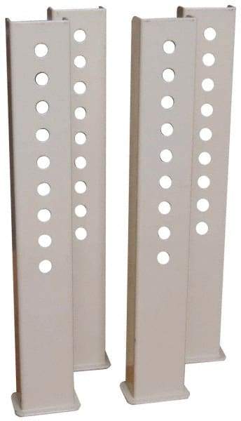 Value Collection - Workbench & Workstation Leg Extensions - 17-3/4" High, Use with Economy Workbenches - USA Tool & Supply