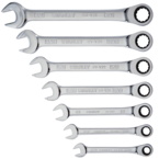 STANLEY® 7 Piece Ratcheting Combination Wrench Set – 12 Point - USA Tool & Supply