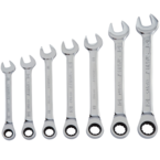 STANLEY® 7 Piece Metric Ratcheting Combination Wrench Set – 12 Point - USA Tool & Supply