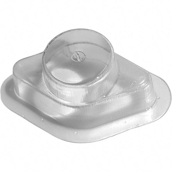 Made in USA - Plastic Housing Plastic Bearing Flange Mount - 2-11/16" Wide x 2-7/8" Outside Diam - USA Tool & Supply