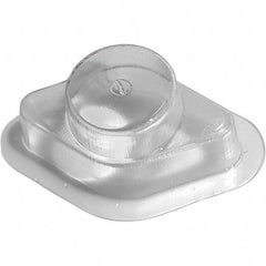 Made in USA - Plastic Housing Plastic Bearing Flange Mount - 2-11/16" Wide x 2-7/8" Outside Diam - USA Tool & Supply