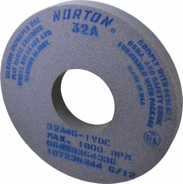 Norton - 14" Diam x 5" Hole x 1-1/2" Thick, I Hardness, 46 Grit Surface Grinding Wheel - Aluminum Oxide, Type 1, Coarse Grade, 1,800 Max RPM, Vitrified Bond, No Recess - USA Tool & Supply