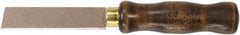 Ampco - 3/4" Wide Chisel Edge Blade Nickel Copper Putty Knife & Scraper - Stiff, Straight Wood Handle, 7-1/4" OAL - USA Tool & Supply