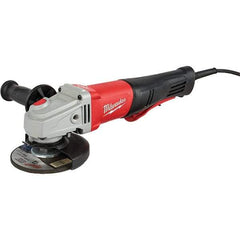 Milwaukee Tool - 5" Wheel Diam, 12,000 RPM, Corded Angle & Disc Grinder - 5/8-11 Spindle, 120 Volts, 11 Amps, Front Exhaust - USA Tool & Supply