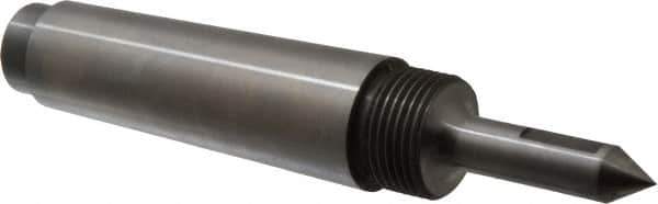 Riten - 1/2" Head Diam, Steel Long Point Solid Dead Center - 4MT Morse Taper, 1/2" Point Diam, 2" Point Length, 2-5/8" OAL - USA Tool & Supply