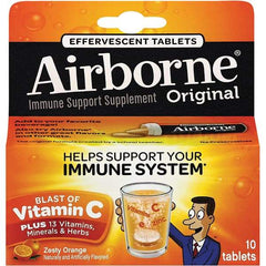 Airborne - Orange Flavor Immune Support Tablets - Vitamins/Supplements - USA Tool & Supply