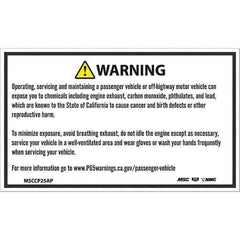 NMC - Safety & Facility Labels Message Type: Hazardous Materials Header: WARNING - USA Tool & Supply