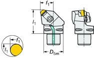 C5-CRSNR-35060-12ID Capto® and SL Turning Holder - USA Tool & Supply