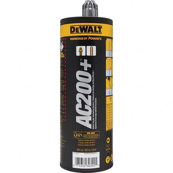 DeWALT Anchors & Fasteners - Anchoring Adhesives Adhesive Material: Acrylic Volume (fl. oz.): 28.00 - USA Tool & Supply