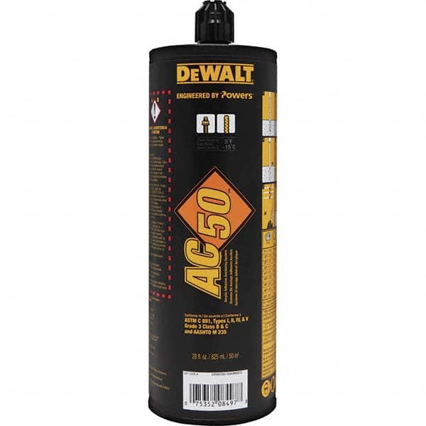 DeWALT Anchors & Fasteners - Anchoring Adhesives Adhesive Material: Acrylic Volume (fl. oz.): 28.00 - USA Tool & Supply