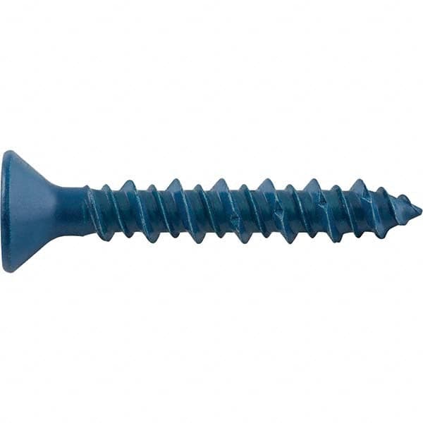 DeWALT Anchors & Fasteners - 1/4" Diam, 3-3/4 Overall Length, Phillips Drive Concrete Screw & Masonry Fastener - USA Tool & Supply