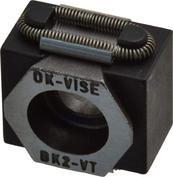 Mitee-Bite - 5,500 Lb Holding Force Single Vise Wedge Clamp - 1.06" Wide x 0.83" Deep x 0.59" High Base, 48 to 52 HRC, 1.06 to 1.22" Jaw Spread, 30 Lb/Ft Torque, 5/16-18 Screw Thread - USA Tool & Supply