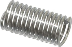 Heli-Coil - M4x0.70 Metric Coarse, 12mm OAL, Free Running Helical Insert - 13-5/8 Free Coils, Tanged, 304 Stainless Steel, Bright Finish, 3D Insert Length - Exact Industrial Supply