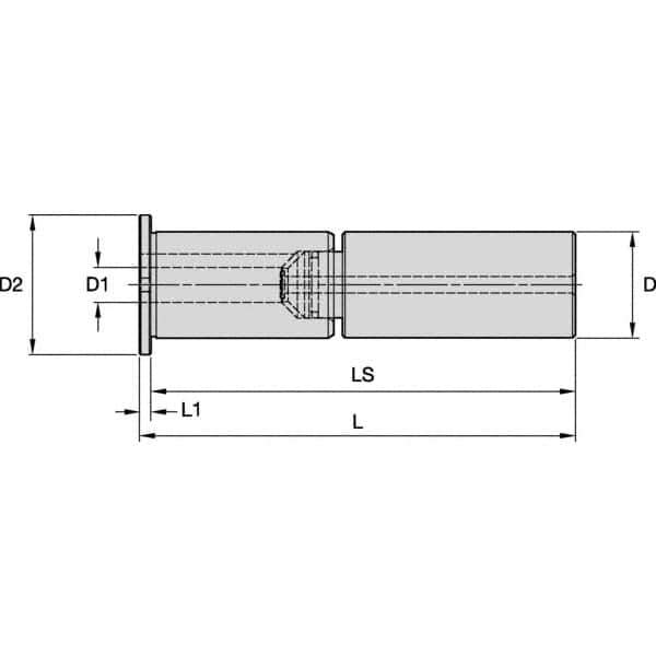 Kennametal - 80mm Bore Diam, 120mm Shank Diam, Boring Bar Sleeve - 395mm OAL, 320mm Bore Depth - Exact Industrial Supply