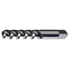 M8x1.25 3 Flute D5 HSS High Helix Bottoming Chamfer General Purpose High-Spiral Tap- Bright - Exact Industrial Supply
