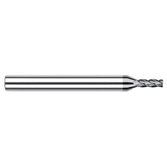Diamond End Mills for Non-Ferrous Materials - CVD Diamond - 0.0470″ (3/64″) Cutter Diameter × 0.0050″ Radius × 0.1410″ Length of Cut Carbide Corner Radius End Mill, 4 Flutes, CVD Diamond Coated - Exact Industrial Supply