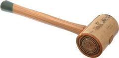 Garland - 2-1/2 Lb Head Weighted Rawhide Mallet - 14" Long Wood Handle - USA Tool & Supply