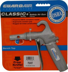 Guardair - 120 Max psi Maximum Power Venturi Nozzle Pistol Grip Blow Gun - 1/4 NPT, 2" Tube Length, Aluminum - USA Tool & Supply