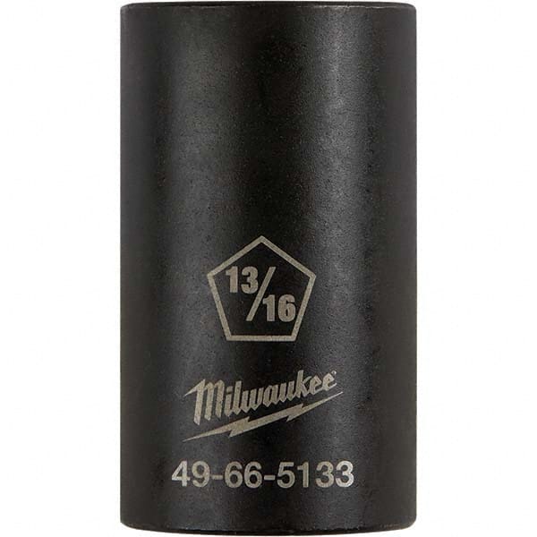 Milwaukee Tool - 1/2" Drive 13/16" Universal Thin Wall Nonsparking Deep Impact Socket - USA Tool & Supply
