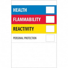 Shipping & DOT Label: ″Health Flammability Reactivity″, Rectangle, 3″ Wide, 2″ High Paper, Semi-Gloss