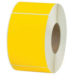 Value Collection - Pack of 4 Rolls, 1,000 Labels per Roll, 4" x 6" Yellow Topcoated Facestock Thermal Labels - USA Tool & Supply