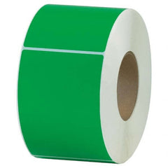 Value Collection - Pack of 4 Rolls, 1,000 Labels per Roll, 4" x 6" Dark Green Topcoated Facestock Thermal Labels - USA Tool & Supply