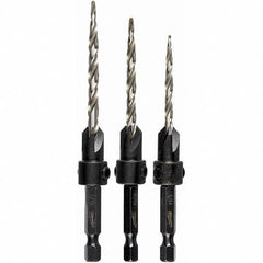 Milwaukee Tool - Countersink Sets Countersink Type: Single Flute Minimum Head Diameter (Inch): 1/8 - USA Tool & Supply