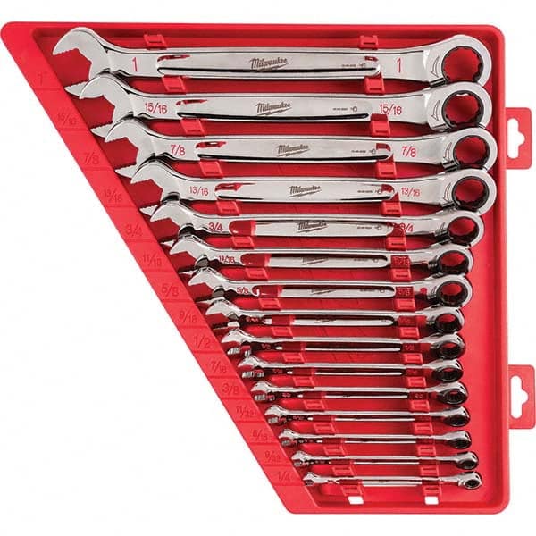 Milwaukee Tool - Wrench Sets Tool Type: Ratcheting Combination Wrench System of Measurement: Inch - USA Tool & Supply