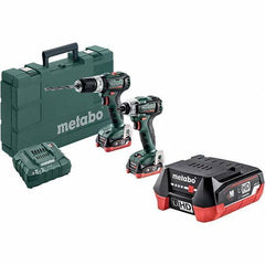 Metabo - Cordless Tool Combination Kits Voltage: 12 Tools: 1/4" Hex Compact Brushless Impact Driver; Compact Brushless Hammer Drill/Driver - USA Tool & Supply