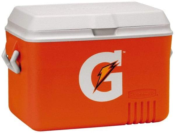 Gatorade - 48 Qt Ice Chest - Plastic, Orange/White - USA Tool & Supply