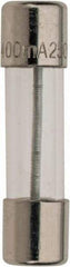 Ferraz Shawmut - 250 VAC, 0.4 Amp, Time Delay Miniature Glass Fuse - Clip Mount, 20mm OAL, 5mm Diam - USA Tool & Supply