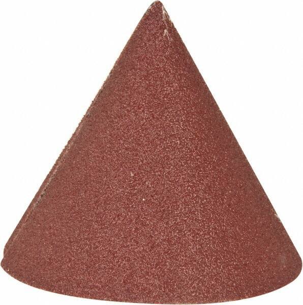 Superior Abrasives - 1-1/2" Diam 120 Grit 60° Included Angle Cone Center Lap - Aluminum Oxide, Fine Grade, Lock Nut Mount - USA Tool & Supply