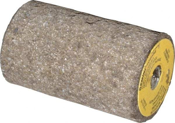 Norton - Type 18, 1-1/2" Max Diam, 2-1/2" Head Thickness, 24 Grit Square Tip Plug - Aluminum Oxide, Very Coarse Grade, 3/8-24 Shank Thread - USA Tool & Supply