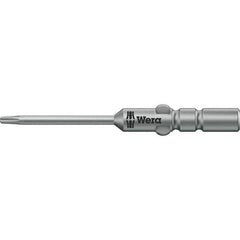 Wera - 4mm Drive IPR1 Tamperproof Torx Screwdriver Bit - 60mm OAL, Power Bit - USA Tool & Supply