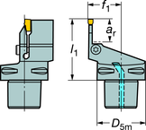 C4-LF151.23-27055-20 Capto® and SL Turning Holder - USA Tool & Supply