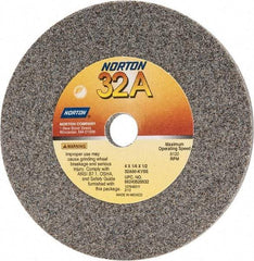 Norton - 60 Grit Aluminum Oxide Type 1 Internal Grinding Wheel - 4" Diam x 1/2" Hole x 1/4" Thick, 8,120 Max RPM, Type 1 Medium Grade, K Hardness, Vitrified Bond - USA Tool & Supply