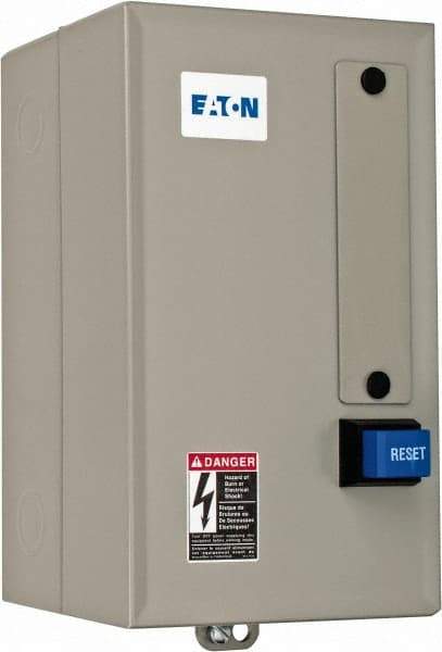 Eaton Cutler-Hammer - 208 Coil VAC, 18 Amp, Nonreversible Enclosed Enclosure NEMA Motor Starter - 3 hp at 1 Phase, 1 Enclosure Rating - USA Tool & Supply