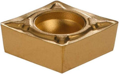 Seco - CCMT32.51 F1 Grade TP40 Carbide Turning Insert - TiC/TiCN/TiN Finish, 80° Diamond, 3/8" Inscr Circle, 5/32" Thick, 1/64" Corner Radius - USA Tool & Supply