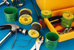 Made in USA - 1/8" Wide, 120 Grit Silicon Carbide Abrasive Cord - 50' Long, Very Fine Grade - USA Tool & Supply