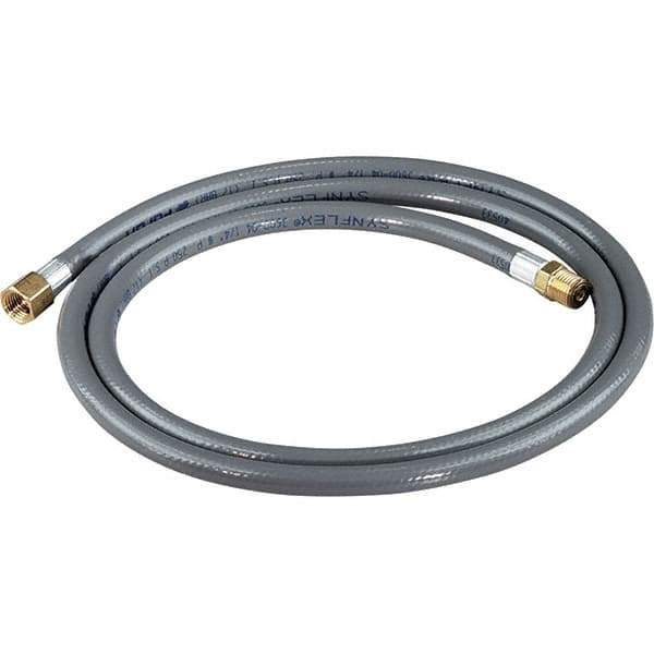 Dynabrade - 1/4" ID 5' Long Hose - Female/Male Ends, 90 Working psi, 1/4" Fitting, Gray - USA Tool & Supply