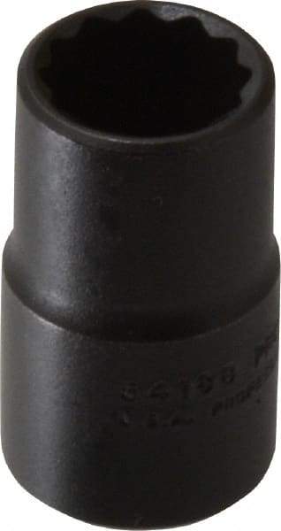 Proto - 9/16", 1/2" Drive, Standard Hand Socket - 12 Points, 1-1/2" OAL, Alloy Steel, Black Finish - USA Tool & Supply