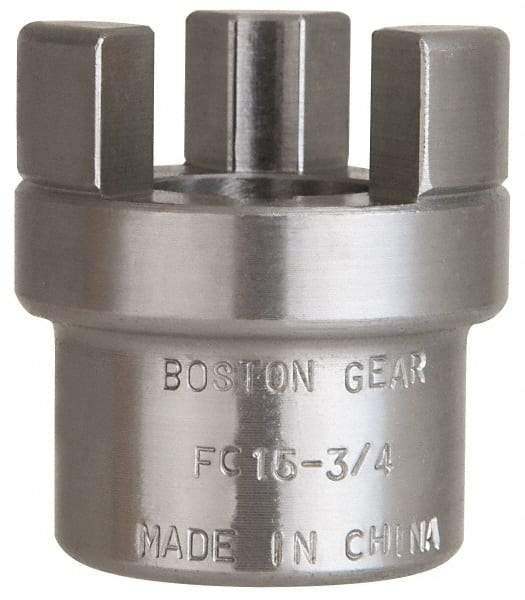 Boston Gear - 3/4" Max Bore Diam, FC15 Coupling Size, Flexible Half Coupling - 1-1/2" OD, 2.76" OAL, Steel - USA Tool & Supply