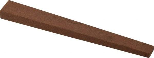 Norton - 4" Long x 1/2" Wide x 1/4" Thick, Aluminum Oxide Sharpening Stone - Taper, Medium Grade - USA Tool & Supply
