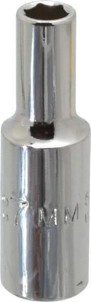 Proto - 3/8" Drive, Deep Hand Socket - 6 Points, 2-1/8" OAL, Chrome Finish - USA Tool & Supply