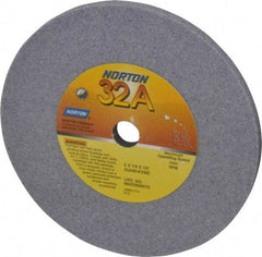 Norton - 60 Grit Aluminum Oxide Type 1 Internal Grinding Wheel - 5" Diam x 1/2" Hole x 1/4" Thick, 4965 Max RPM, Type 1 Medium Grade, K Hardness, Vitrified Bond, No Recess - USA Tool & Supply